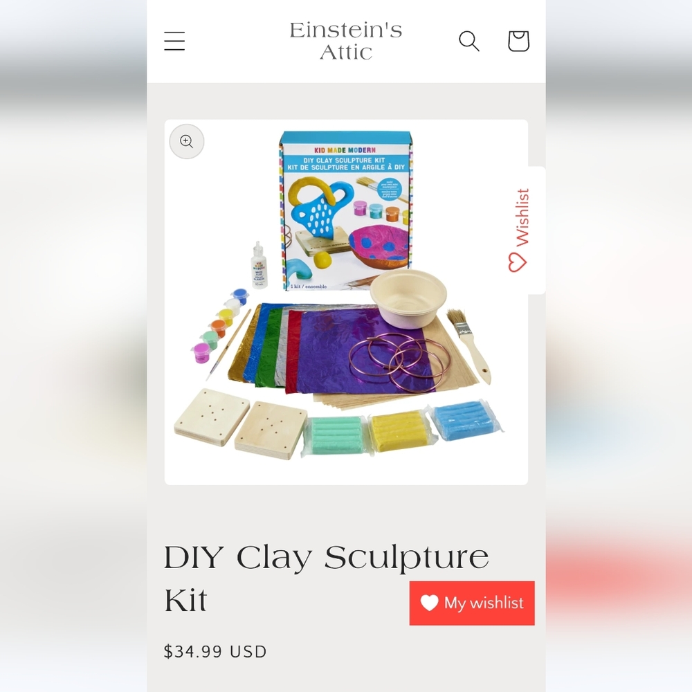 Kid made modern DIY Clay Sculpture Kit